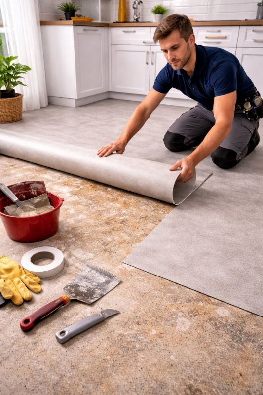 Linoleum Floor Installation in Fall City, WA